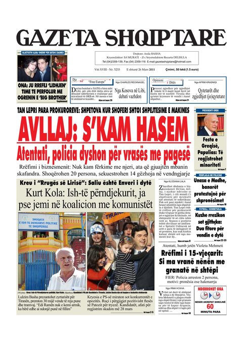 Gazeta Shqiptare 2011-03-26
