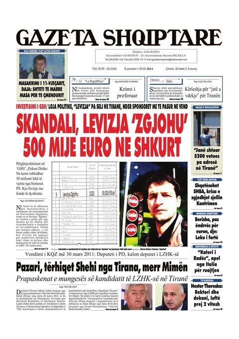 Gazeta Shqiptare 2011-04-01