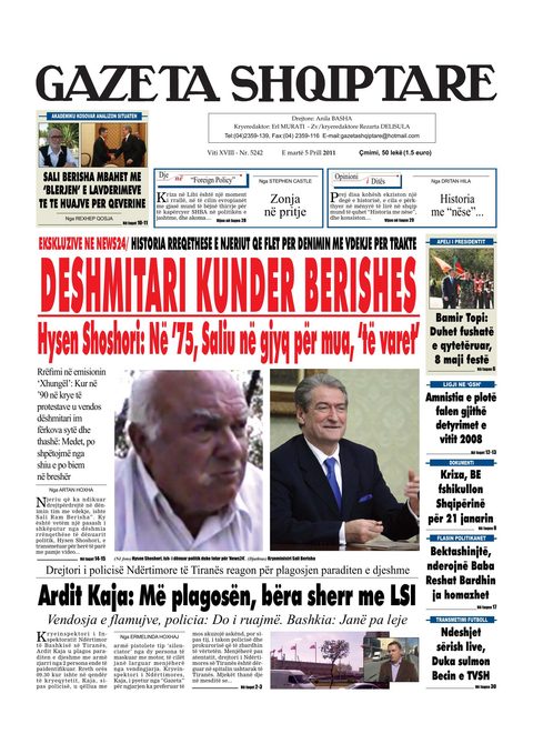 Gazeta Shqiptare 2011-04-05