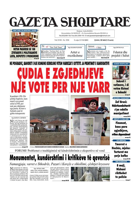 Gazeta Shqiptare 2011-04-21