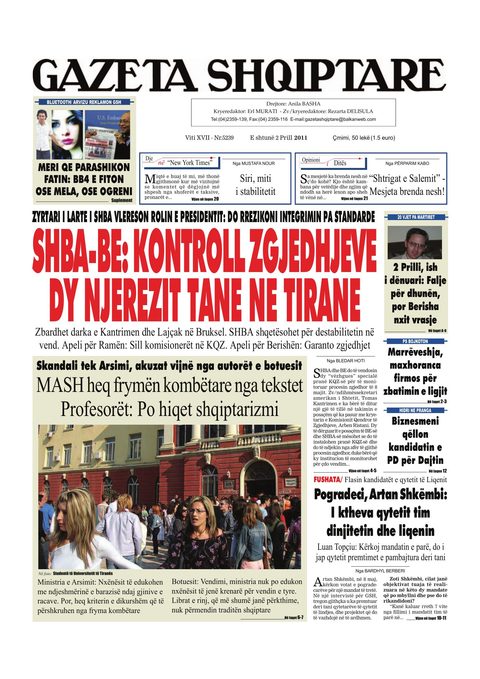 Gazeta Shqiptare 2011-04-02