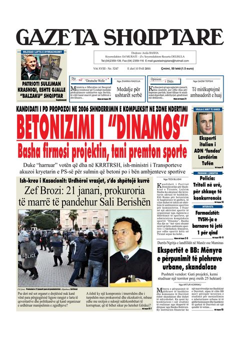 Gazeta Shqiptare 2011-04-10