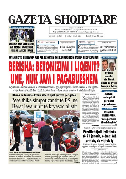 Gazeta Shqiptare 2011-04-13
