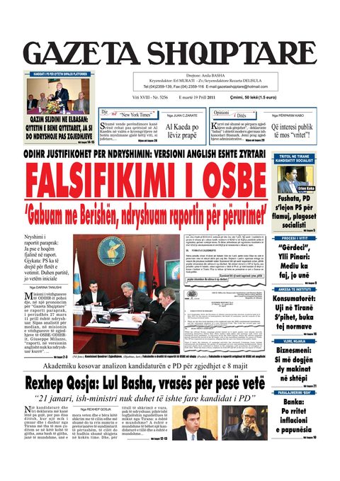 Gazeta Shqiptare 2011-04-19