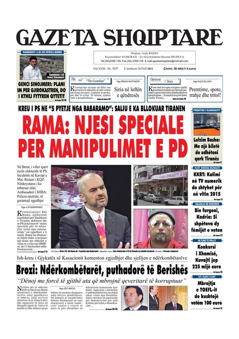 Gazeta Shqiptare 2011-04-20