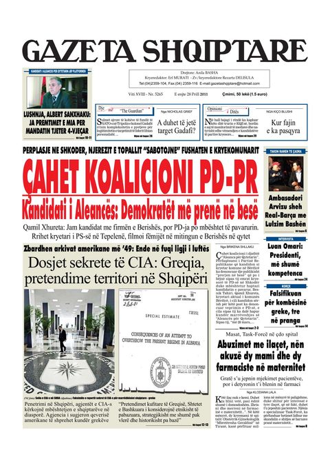 Gazeta Shqiptare 2011-04-28