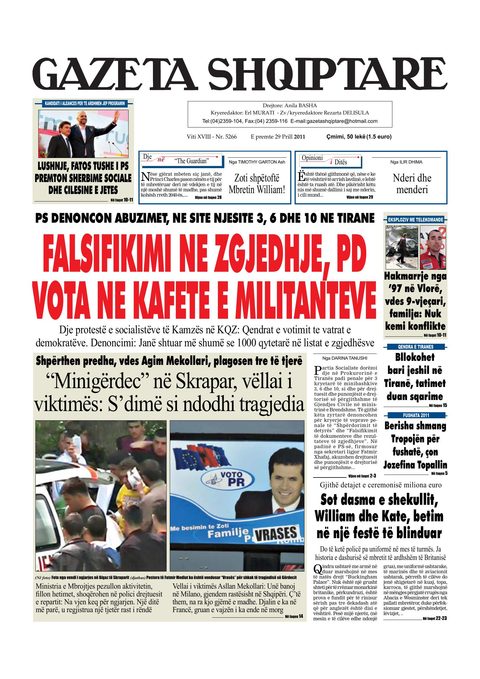 Gazeta Shqiptare 2011-04-29