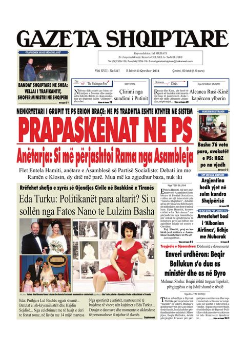 Gazeta Shqiptare 2011-06-20