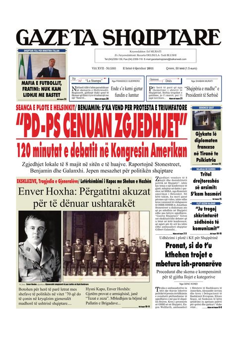 Gazeta Shqiptare 2011-06-06