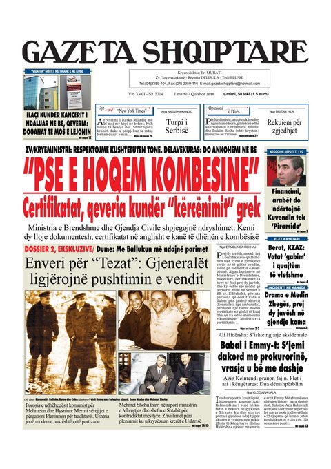 Gazeta Shqiptare 2011-06-07