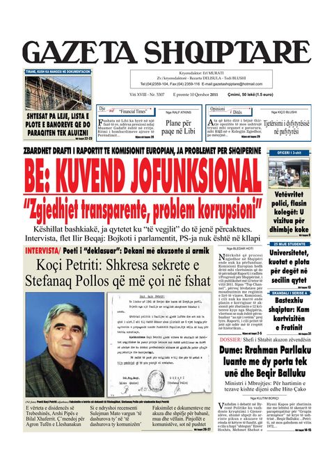 Gazeta Shqiptare 2011-06-10