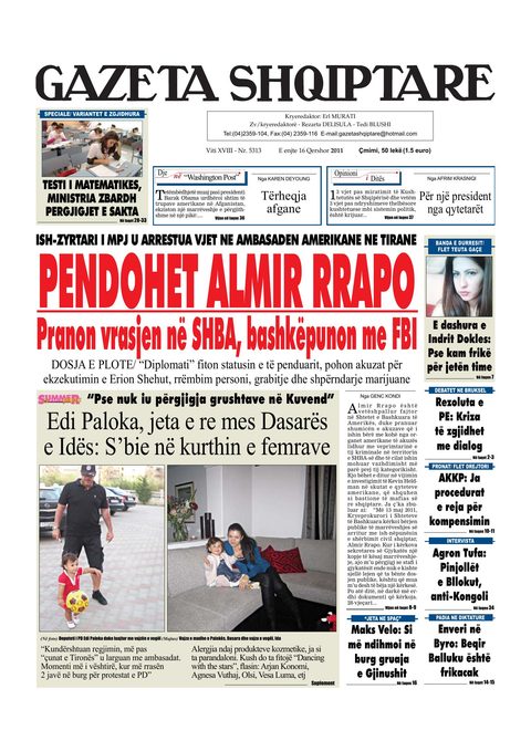 Gazeta Shqiptare 2011-06-16