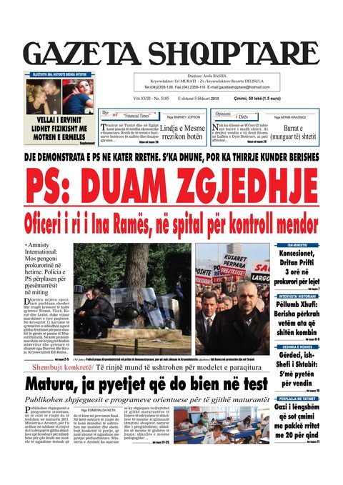 Gazeta Shqiptare 2011-02-05