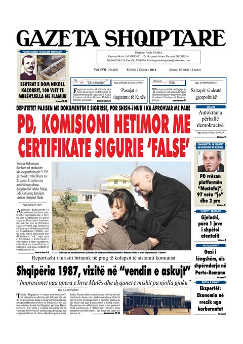 Gazeta Shqiptare 2011-02-07
