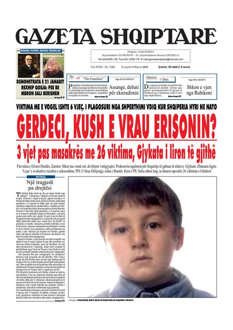 Gazeta Shqiptare 2011-02-08