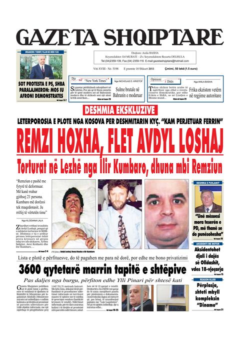 Gazeta Shqiptare 2011-02-18