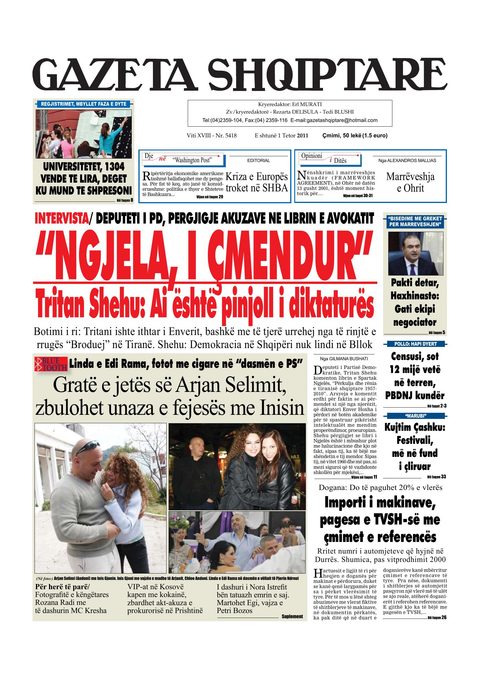 Gazeta Shqiptare 2011-10-01