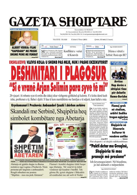Gazeta Shqiptare 2011-10-03