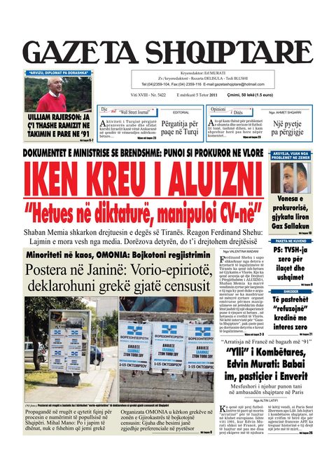 Gazeta Shqiptare 2011-10-05