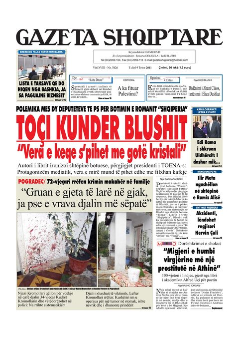 Gazeta Shqiptare 2011-10-09