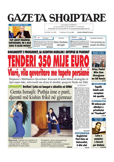Gazeta Shqiptare 2011-10-12