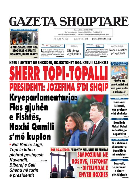 Gazeta Shqiptare 2011-10-16