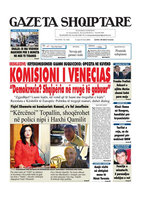 Gazeta Shqiptare 2011-10-20