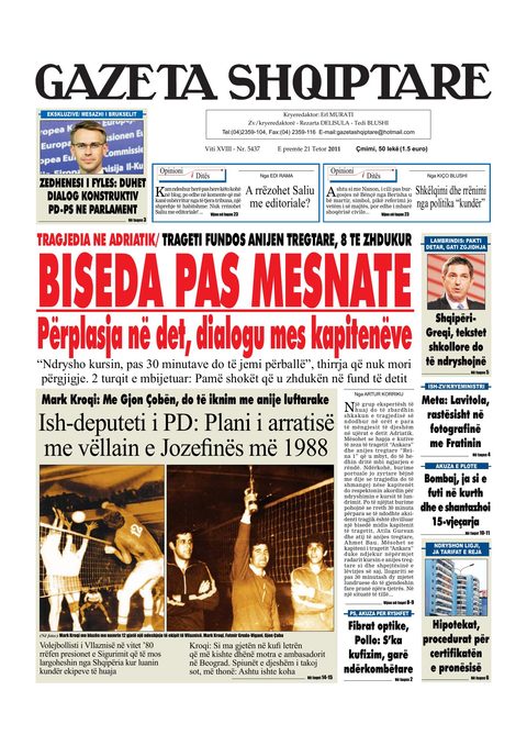 Gazeta Shqiptare 2011-10-21