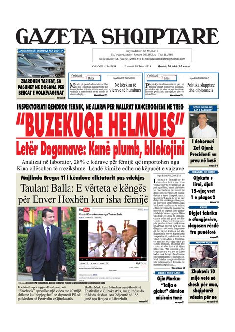 Gazeta Shqiptare 2011-10-18