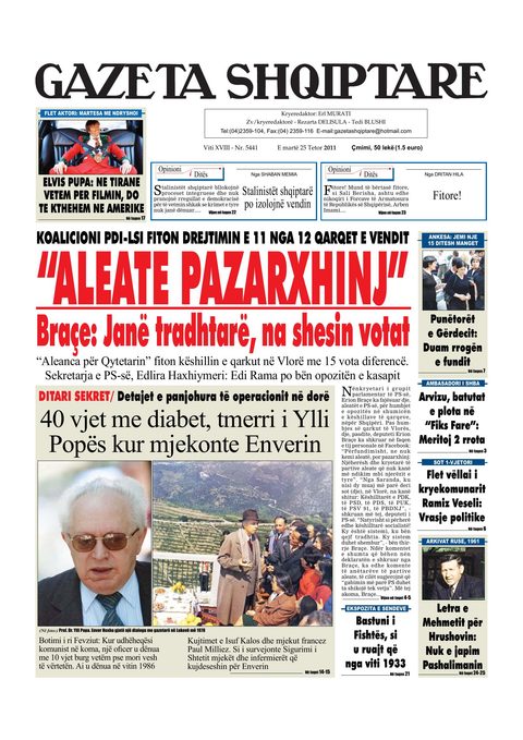 Gazeta Shqiptare 2011-10-25