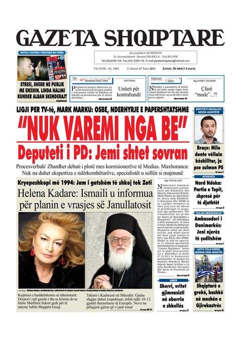 Gazeta Shqiptare 2011-10-29