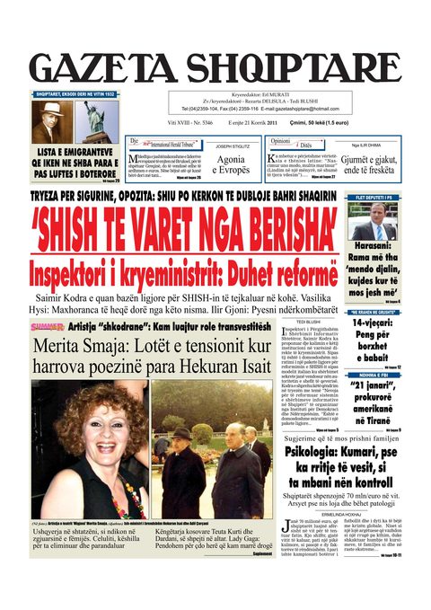 Gazeta Shqiptare 2011-07-21