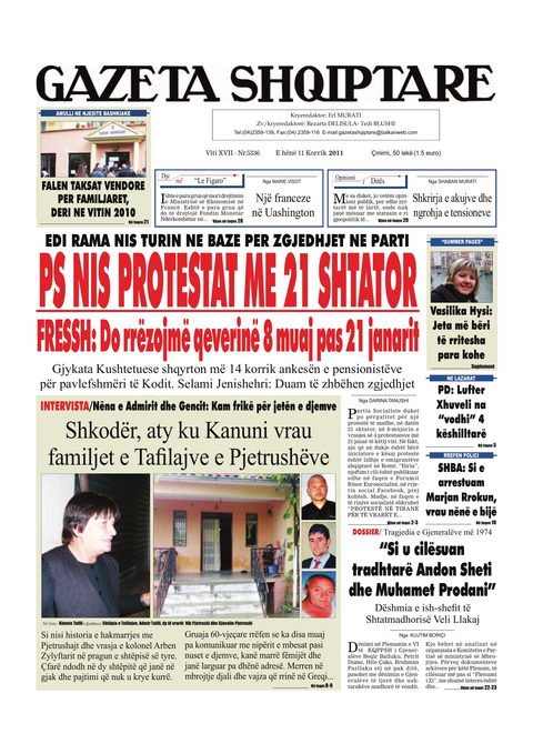 Gazeta Shqiptare 2011-07-11