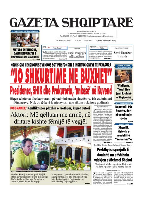 Gazeta Shqiptare 2011-07-12