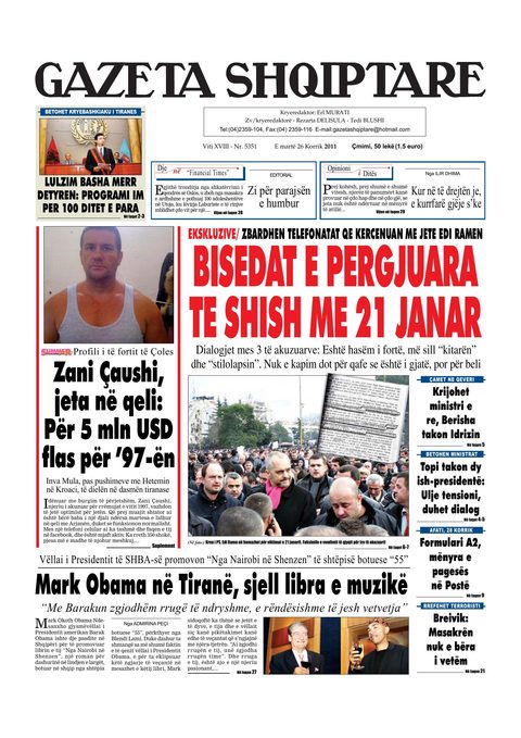 Gazeta Shqiptare 2011-07-26