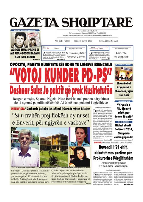 Gazeta Shqiptare 2011-07-31