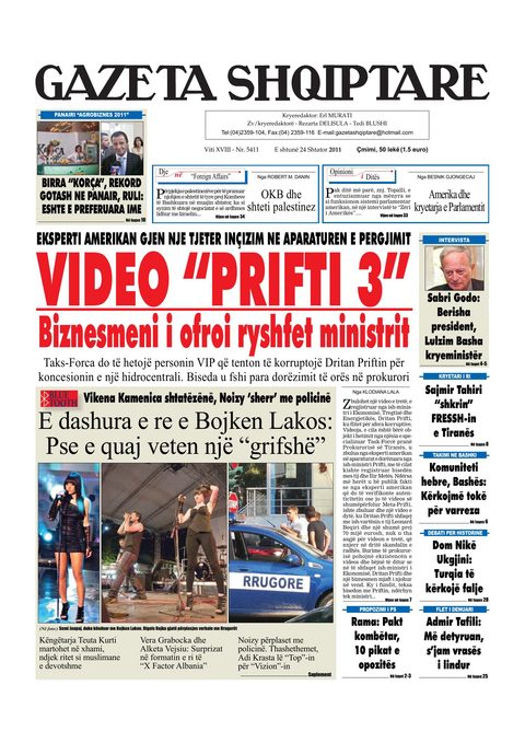 Gazeta Shqiptare 2011-09-24