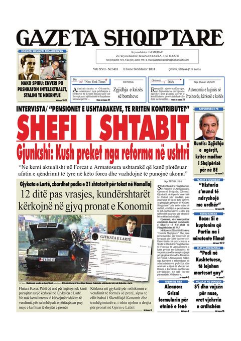 Gazeta Shqiptare 2011-09-26