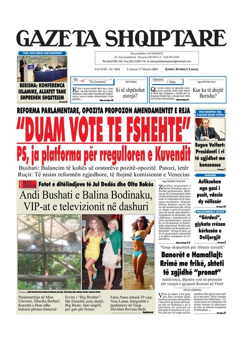 Gazeta Shqiptare 2011-09-17