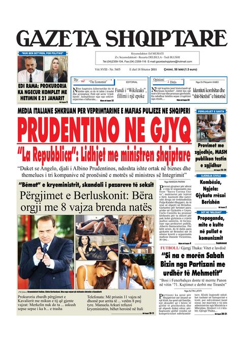 Gazeta Shqiptare 2011-09-18