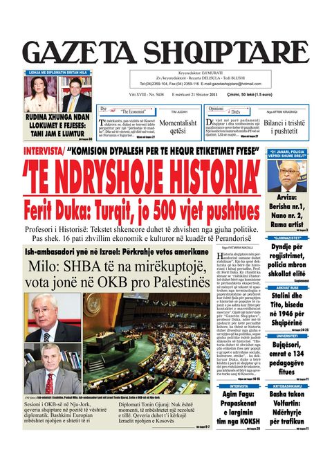 Gazeta Shqiptare 2011-09-21