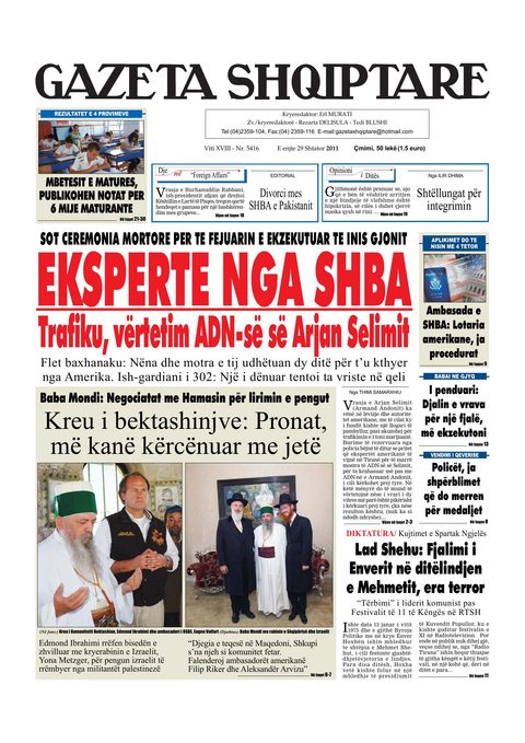 Gazeta Shqiptare 2011-09-29