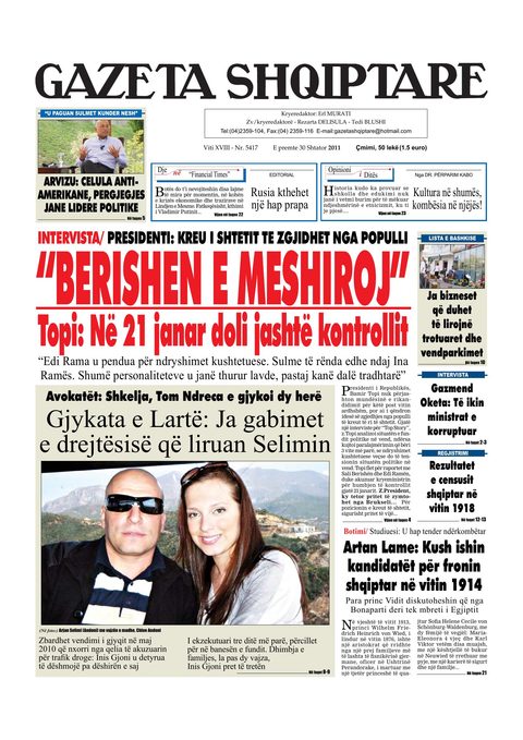 Gazeta Shqiptare 2011-09-30