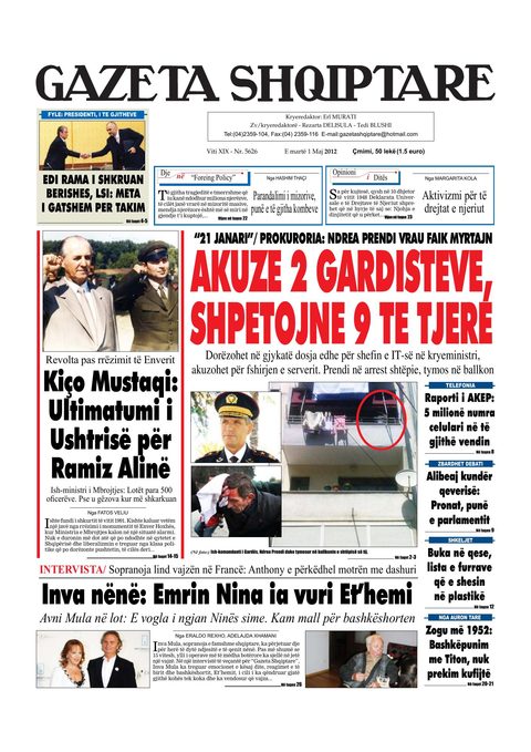 Gazeta Shqiptare 2012-05-01