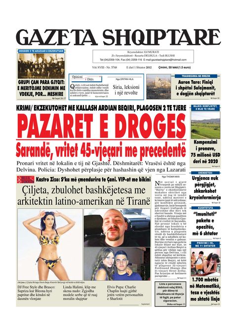Gazeta Shqiptare 2012-09-01