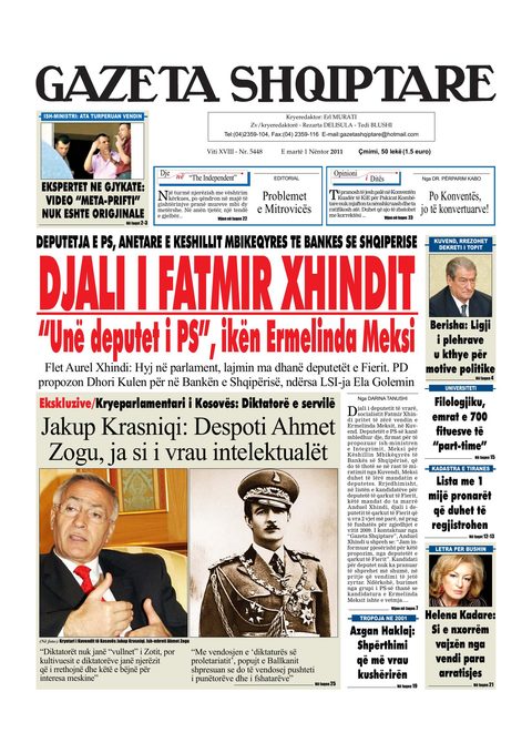 Gazeta Shqiptare 2012-11-01