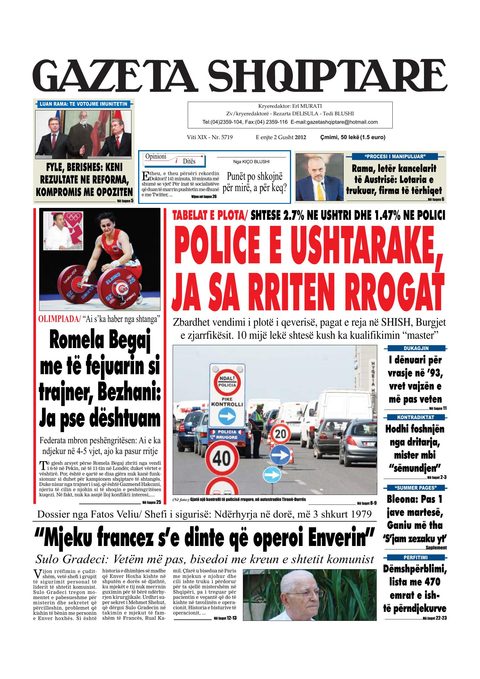 Gazeta Shqiptare 2012-08-02
