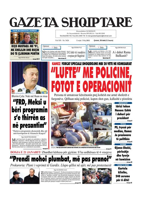 Gazeta Shqiptare 2012-05-03