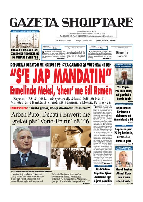 Gazeta Shqiptare 2012-11-03