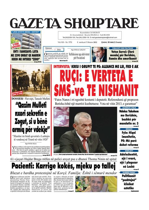 Gazeta Shqiptare 2012-09-05